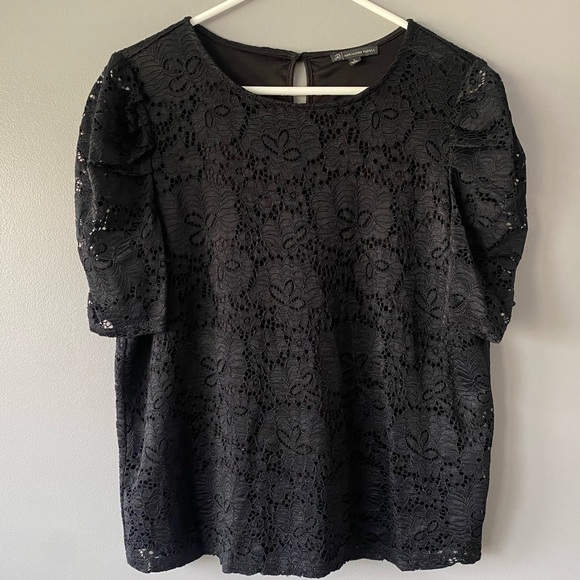 Black Lace Blouse - Women’s L - Picture 1 of 8